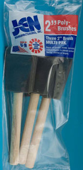 Dollhouse Miniature 2 In Sponge Brush, 3/Pk